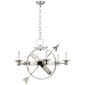 Armillary Sphere Chandelier, a premium light by Visual Comfort & Co. Close - up image of its design.