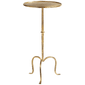 Hand-Forged Martini Table in Gilded Iron