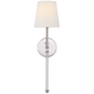 Camille Sconce in Polished Nickel with Linen Shade