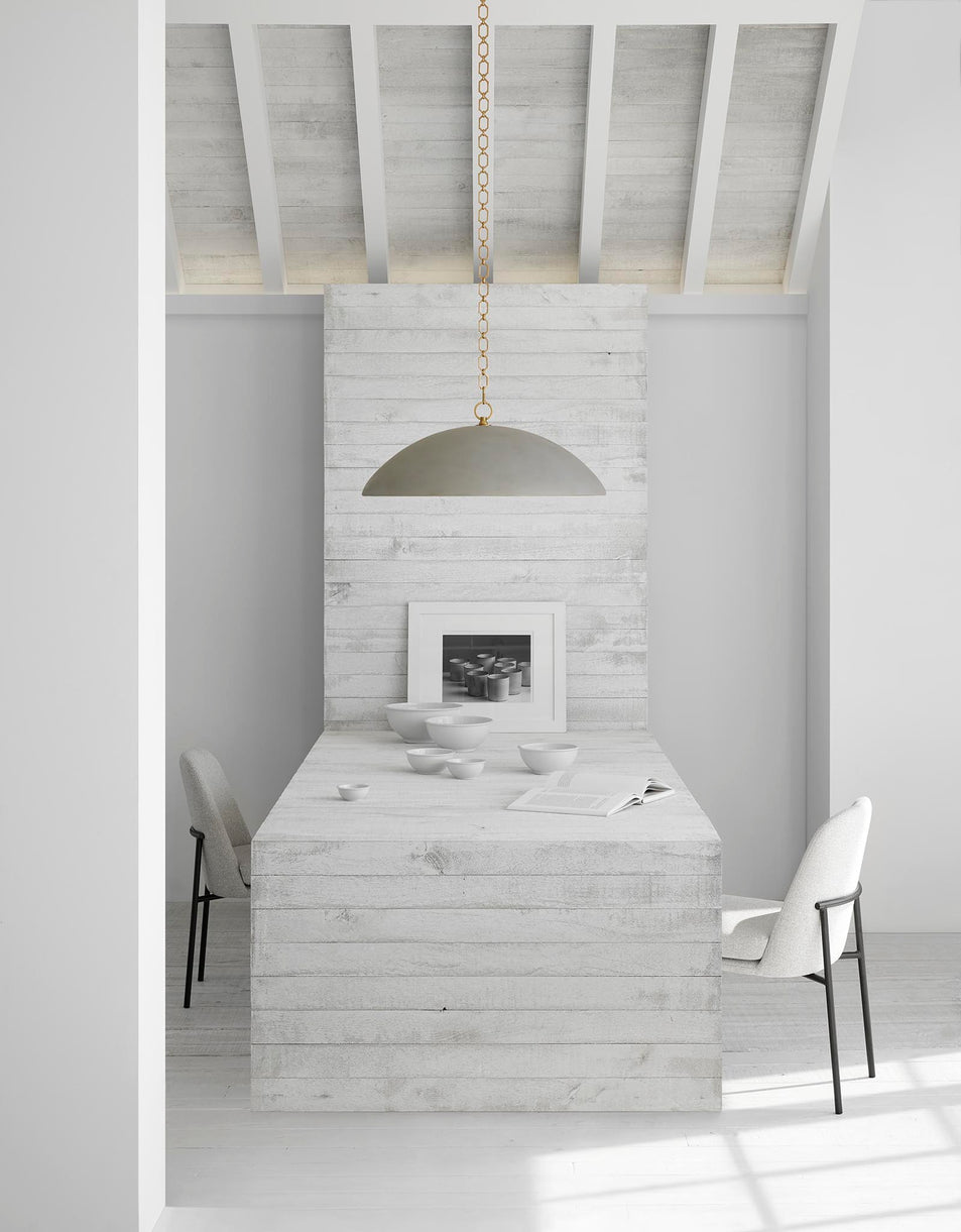 Elliot Grande Pendant, a premium Pendant light by Visual Comfort. Close - up image of its design.
