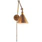 Boston Functional Double Arm Library Light in Hand-Rubbed Antique Brass