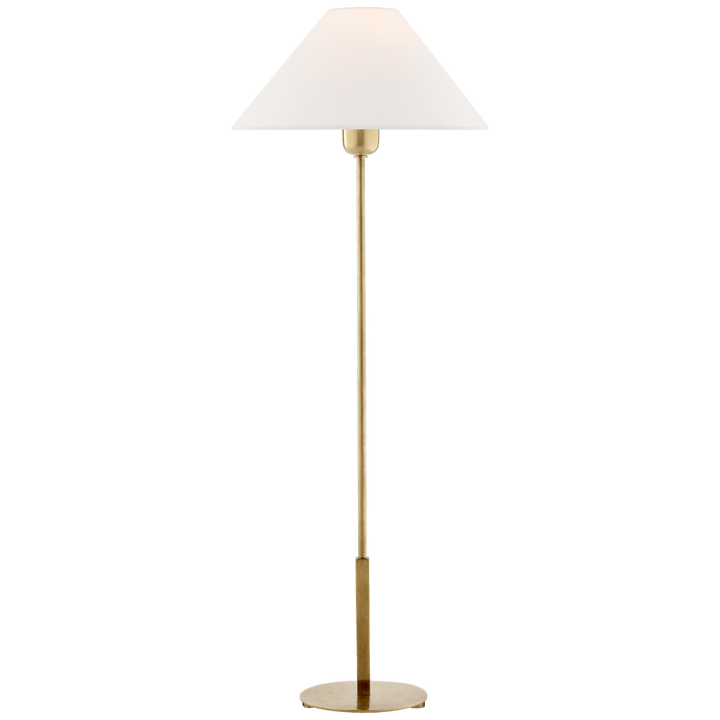 Hackney Buffet Lamp in Hand-Rubbed Antique Brass with Linen Shade