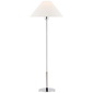 Hackney Buffet Lamp in Polished Nickel with Linen Shade