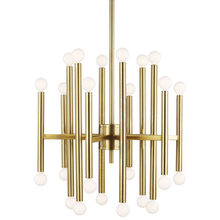 Beckham Modern Medium Chandelier in Burnished Brass