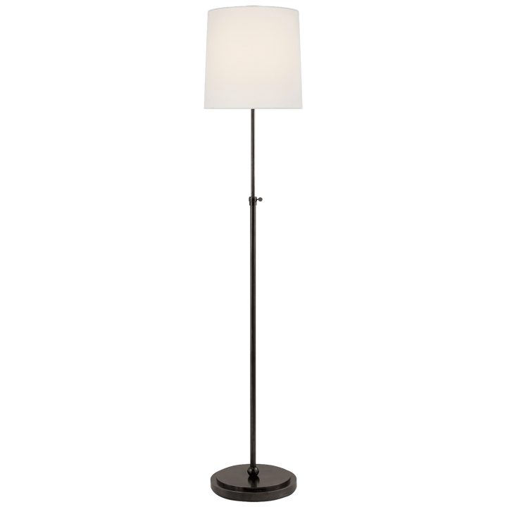 Bryant Floor Lamp in Bronze with Linen Shade