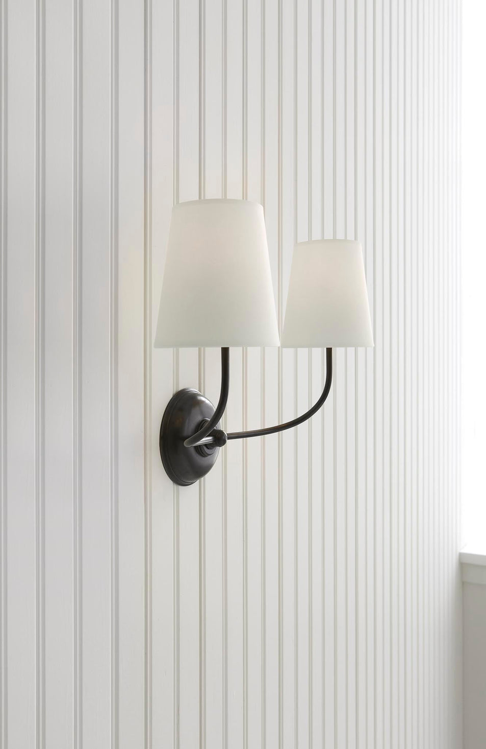 Vendome Double Sconce, a premium Decorative light by Visual Comfort. Close - up image of its design.