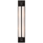 Keeley Tall Pivoting Sconce in Bronze with White Glass