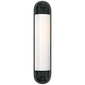 Selecta Long Sconce in Bronze with White Glass