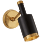Anders Small Articulating Wall Light in Hand-Rubbed Antique Brass and Black
