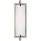 Calliope Short Bath Light in Polished Nickel with White Glass