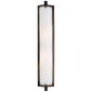 Calliope Tall Bath Light in Bronze with White Glass