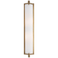 Calliope Tall Bath Light in Hand-Rubbed Antique Brass with White Glass