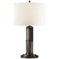 Longacre Small Table Lamp in Bronze with Linen Shade