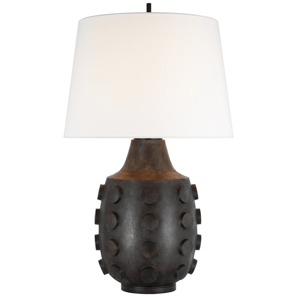 Orly Large Table Lamp in Garden Bronze with Linen Shade