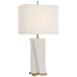 Niki Medium Table Lamp in Ivory with Linen Shade
