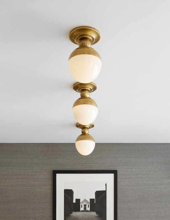 Clark Flush Mount, a premium Flush Mount light by Visual Comfort. Close - up image of its design.