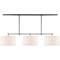 Bryant Large Billiard in Bronze with Linen Shades