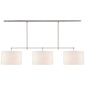 Bryant Large Billiard in Polished Nickel with Linen Shades