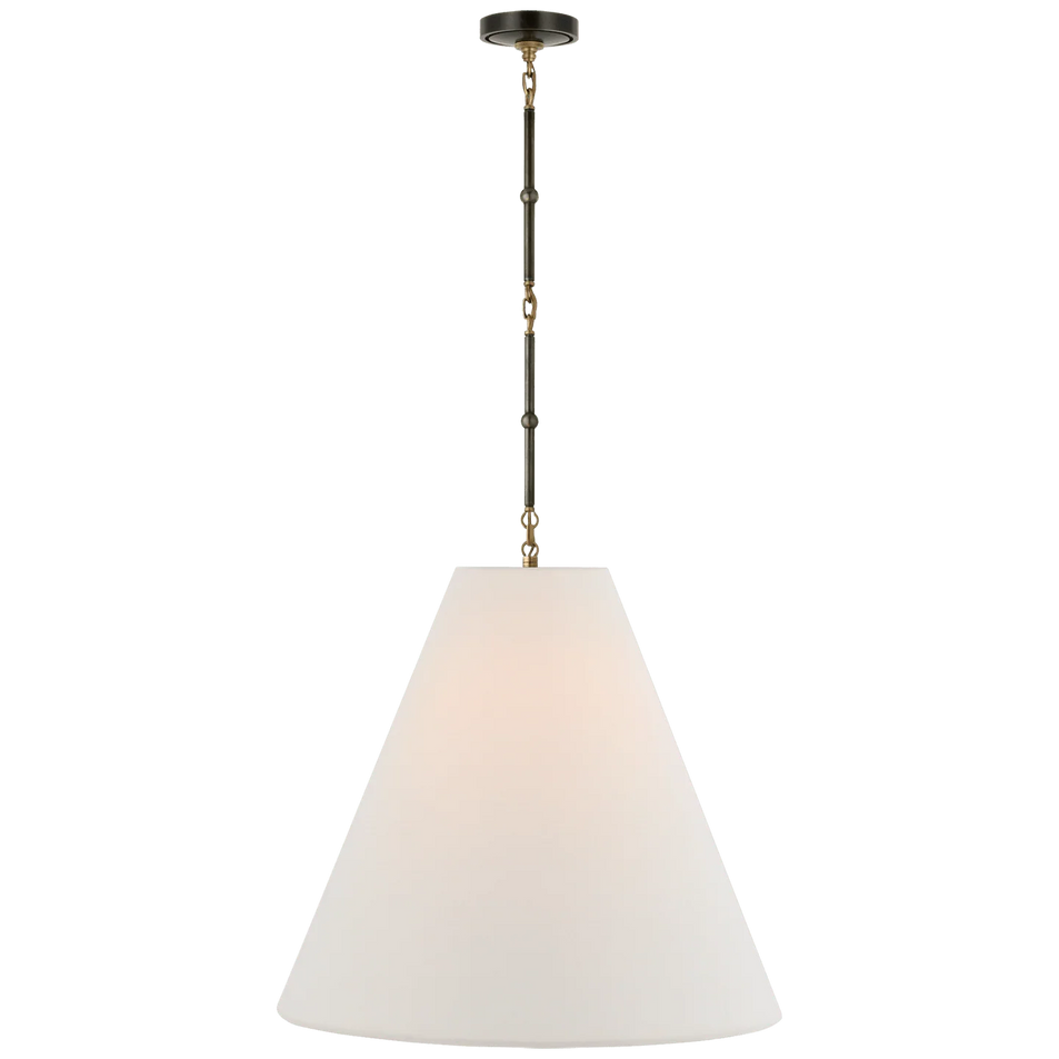 Goodman Large Hanging Lamp, a premium Pendant light by Visual Comfort & Co. Close - up image of its design.