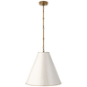 Hand-Rubbed Antique Brass / 16,5 см x 45,7 см x 39,4 см, античний білий колір із латунною внутрішньою частиною