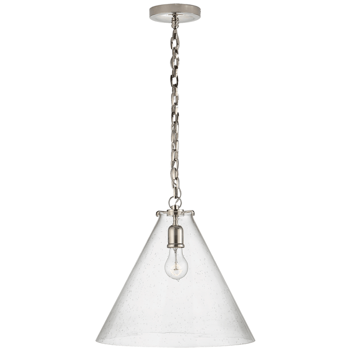 Katie Conical Pendant, a premium Pendant light by Visual Comfort & Co. Close - up image of its design.