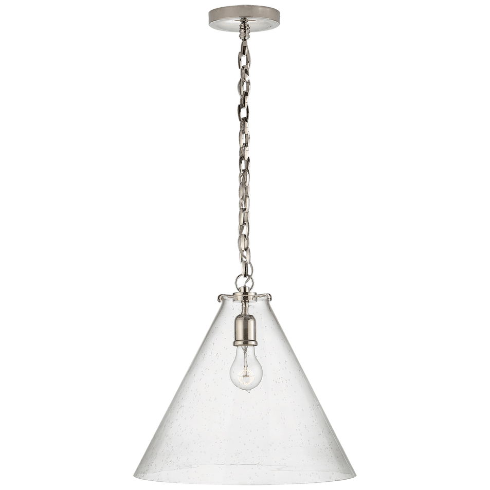 Katie Conical Pendant, a premium Pendant light by Visual Comfort & Co. Close - up image of its design.