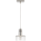 Iris Single Pendant in Polished Nickel with Clear Glass