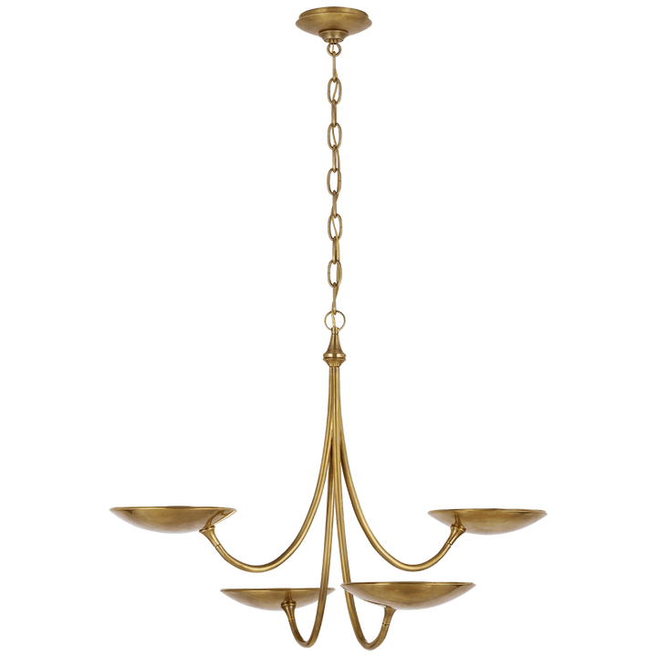 Keira Medium Chandelier in Hand-Rubbed Antique Brass