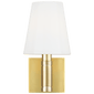 Beckham Classic Square Sconce in Burnished Brass with White Glass