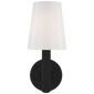 Logan Sconce in Aged Iron with White Glass