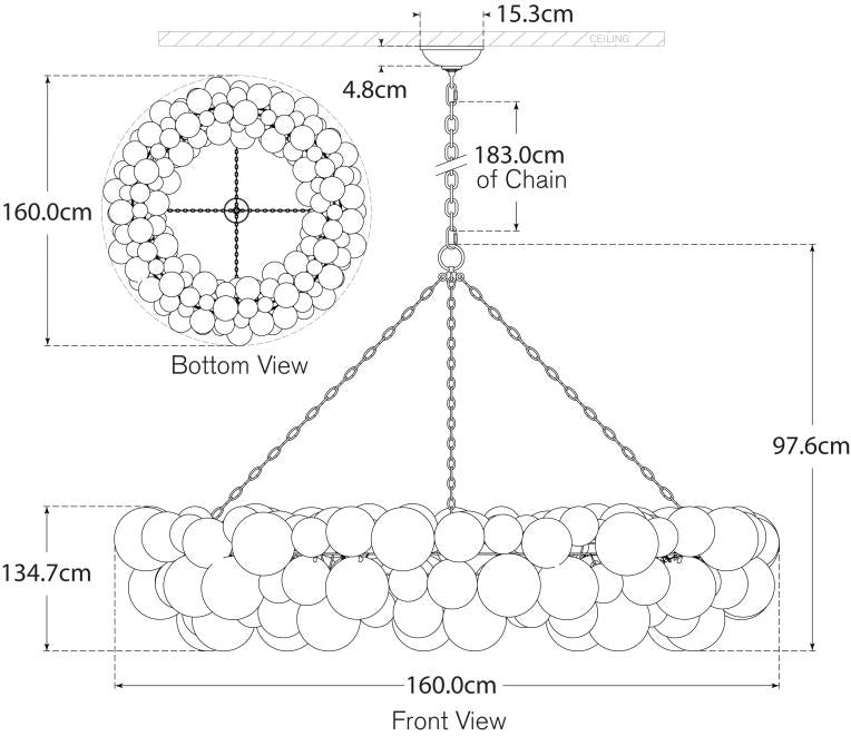 Люстра Talia 63" Ring Креслення