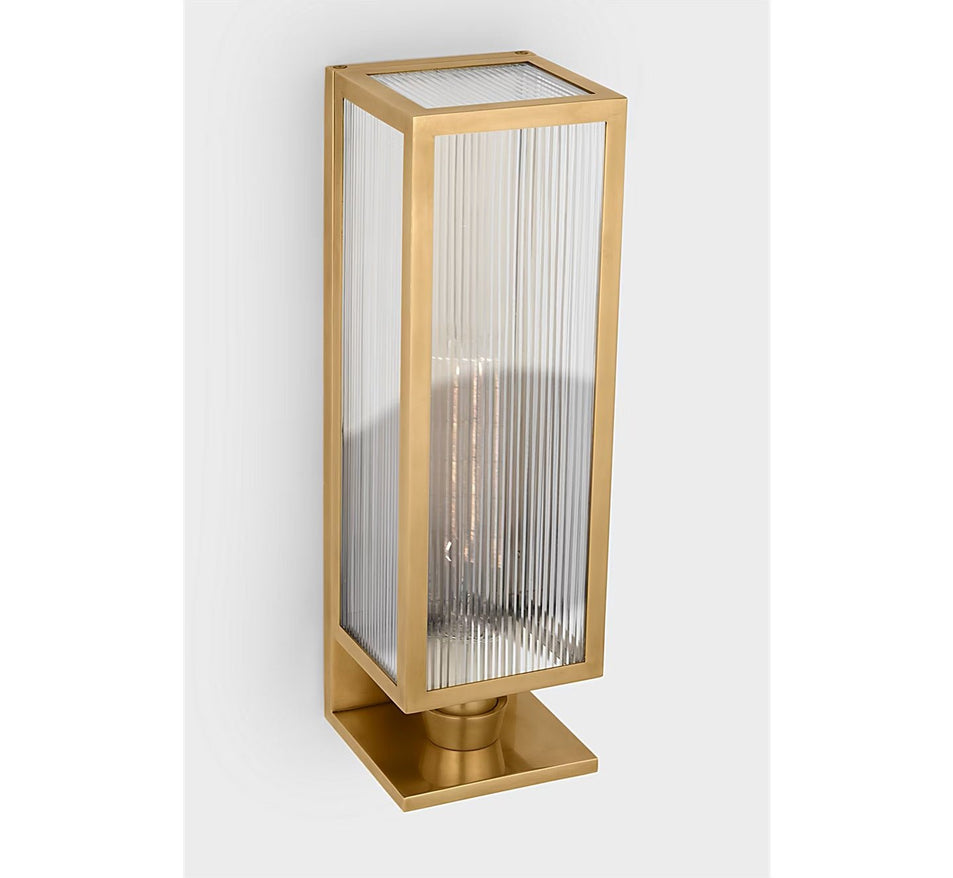 York 16" Single Box Sconce, a premium Decorative light by Visual Comfort & Co. Close - up image of its design.
