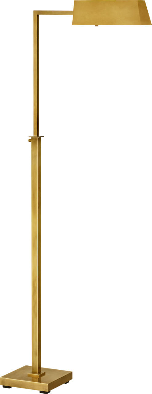 Adley Adjustable Pharmacy Floor Lamp in Hand-Rubbed Antique Brass
