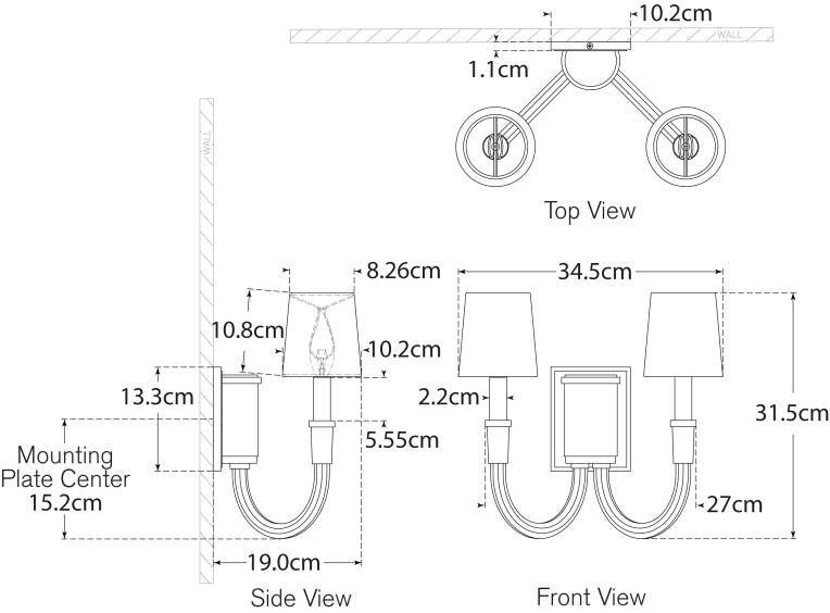 Подвійний бра Vivian Креслення