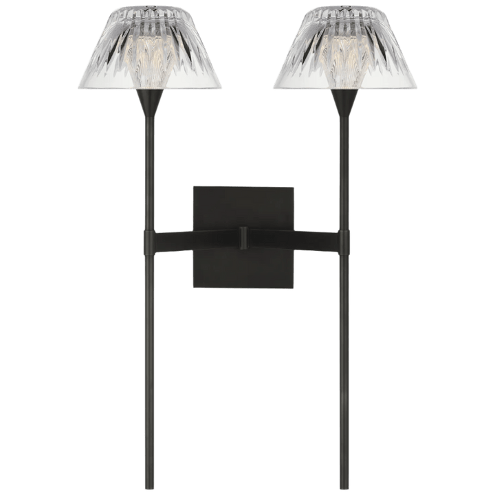 Blaze 19" 2 Light Tail Sconce, a premium Decorative light by Visual Comfort & Co. Close - up image of its design.