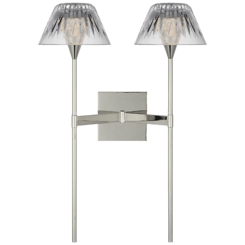 Blaze 19" 2 Light Tail Sconce, a premium Decorative light by Visual Comfort & Co. Close - up image of its design.