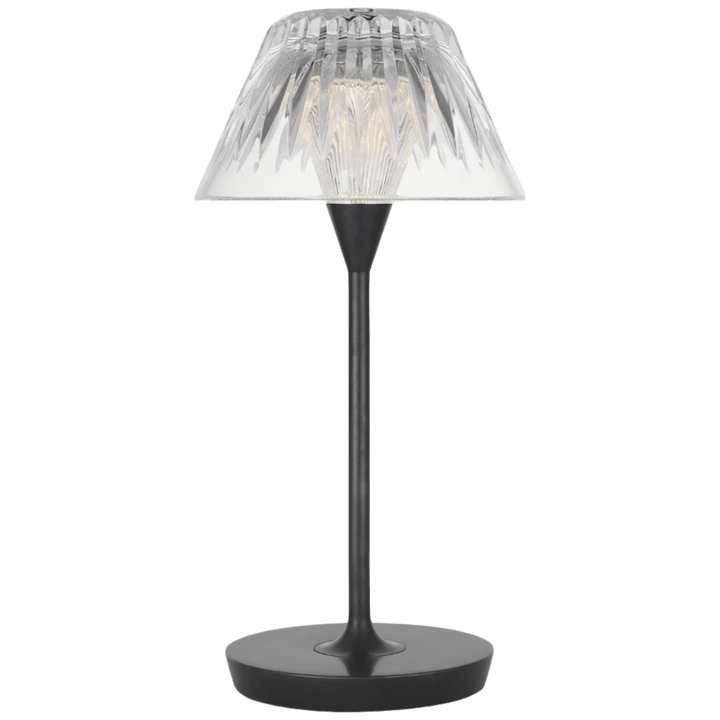 Blaze 12" Rechargeable Table Lamp, a premium Decorative light by Visual Comfort & Co. Close - up image of its design.