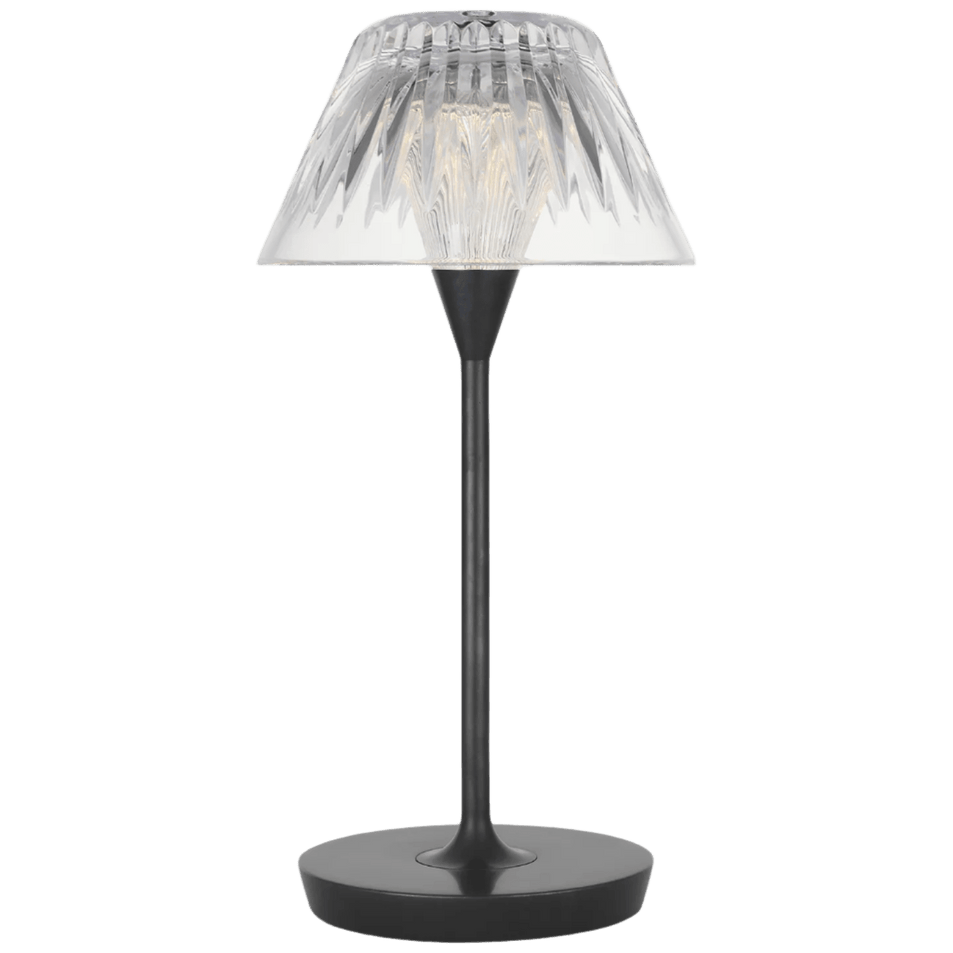 Blaze 12" Rechargeable Table Lamp, a premium Decorative light by Visual Comfort & Co. Close - up image of its design.