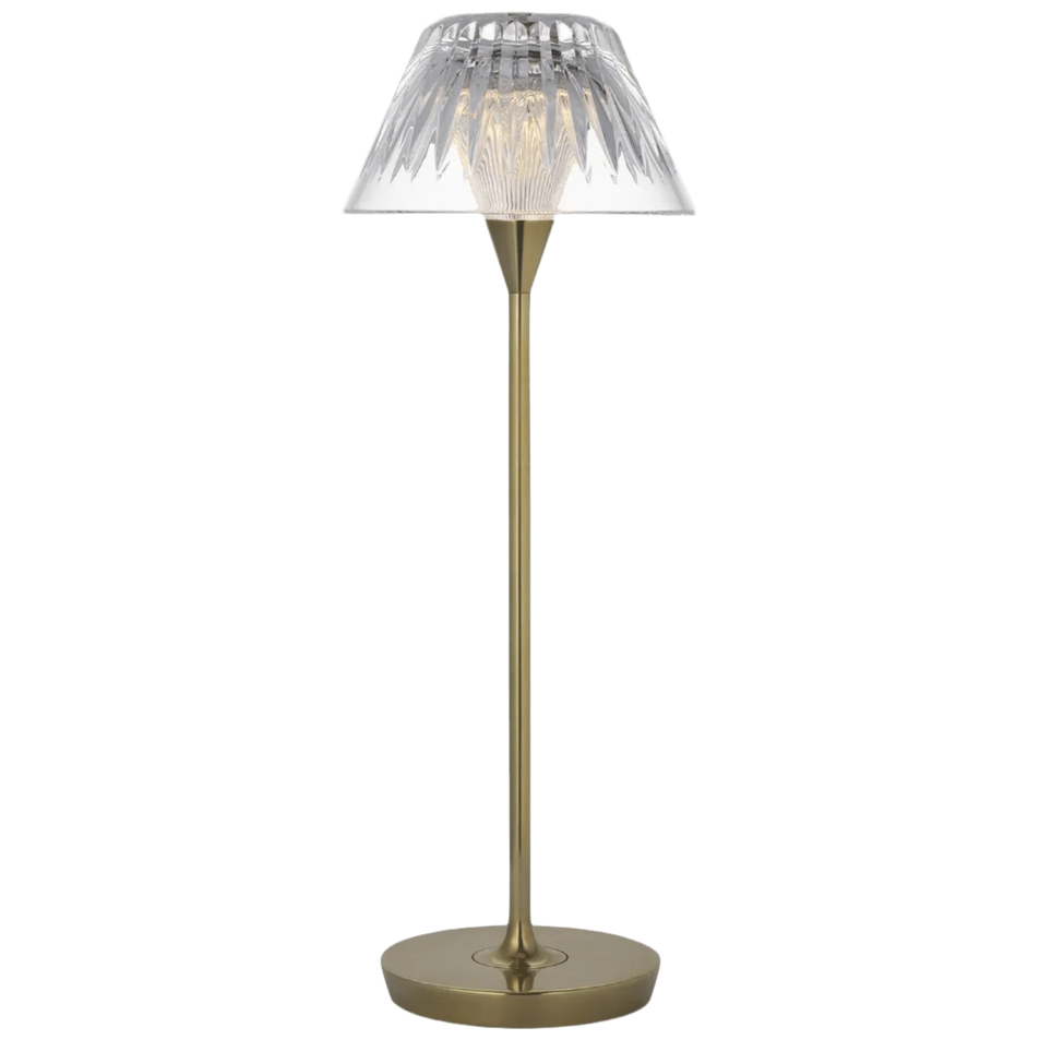 Blaze 16" Rechargeable Table Lamp, a premium Decorative light by Visual Comfort & Co. Close - up image of its design.
