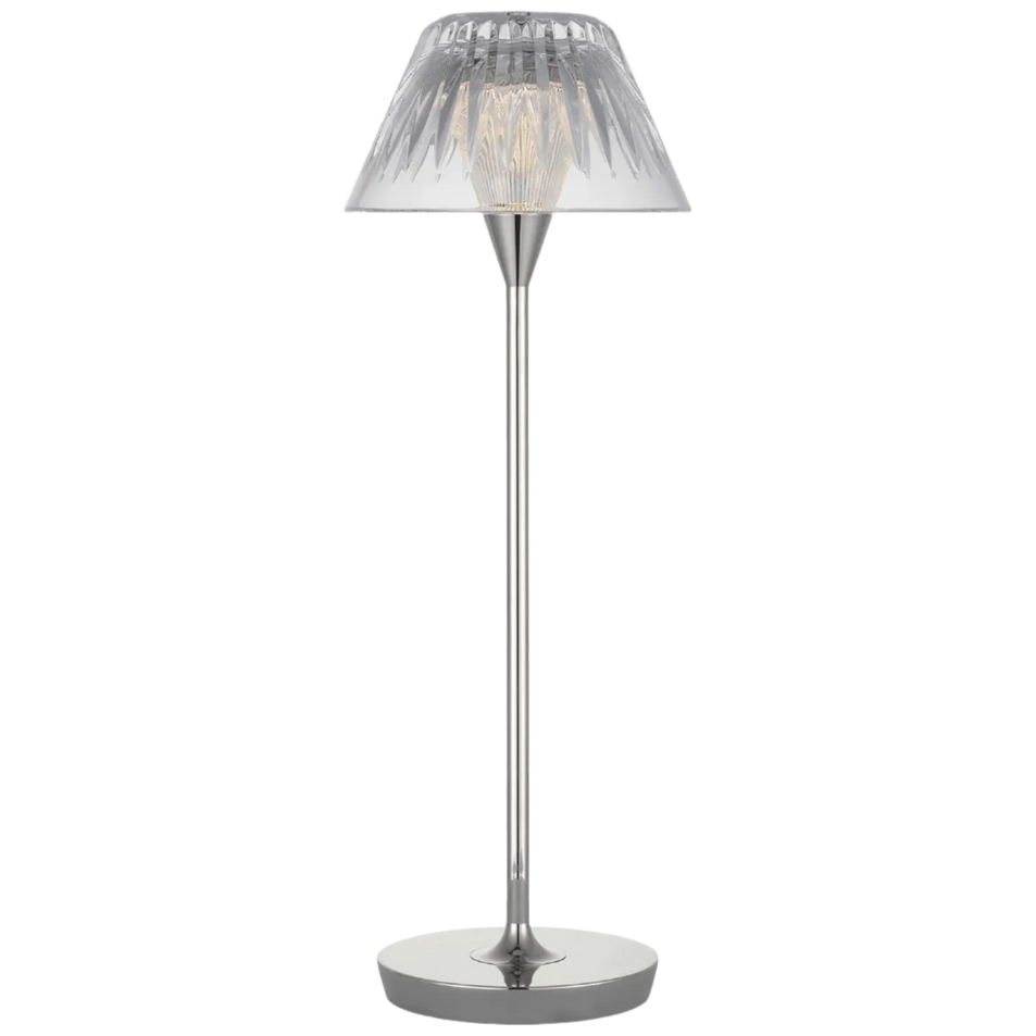 Blaze 16" Rechargeable Table Lamp, a premium Decorative light by Visual Comfort & Co. Close - up image of its design.