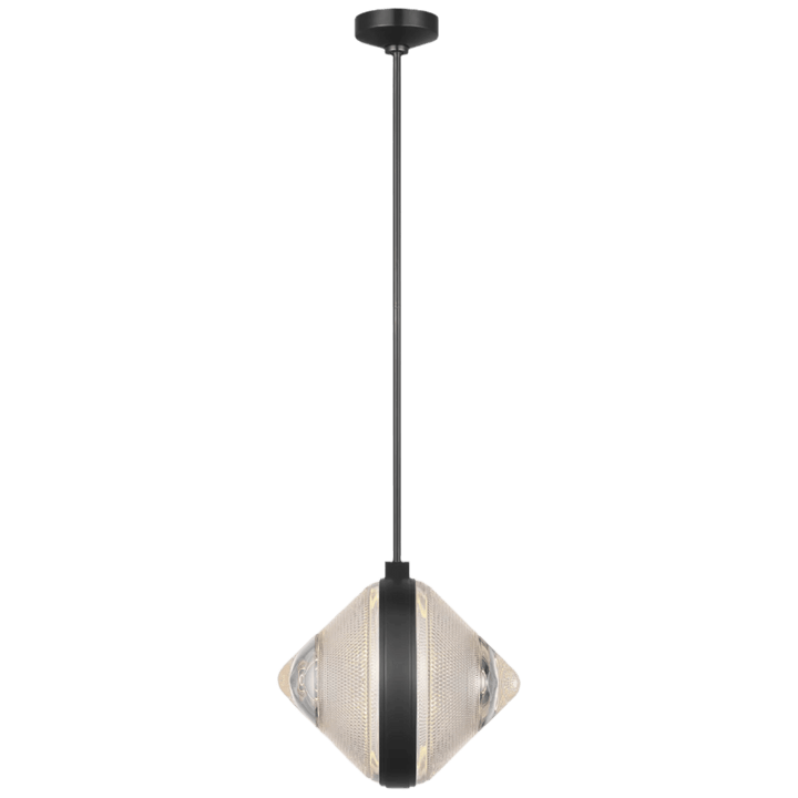 Copper Coast 15" Karo Cut Pendant, a premium Pendant light by Visual Comfort & Co. Close - up image of its design.