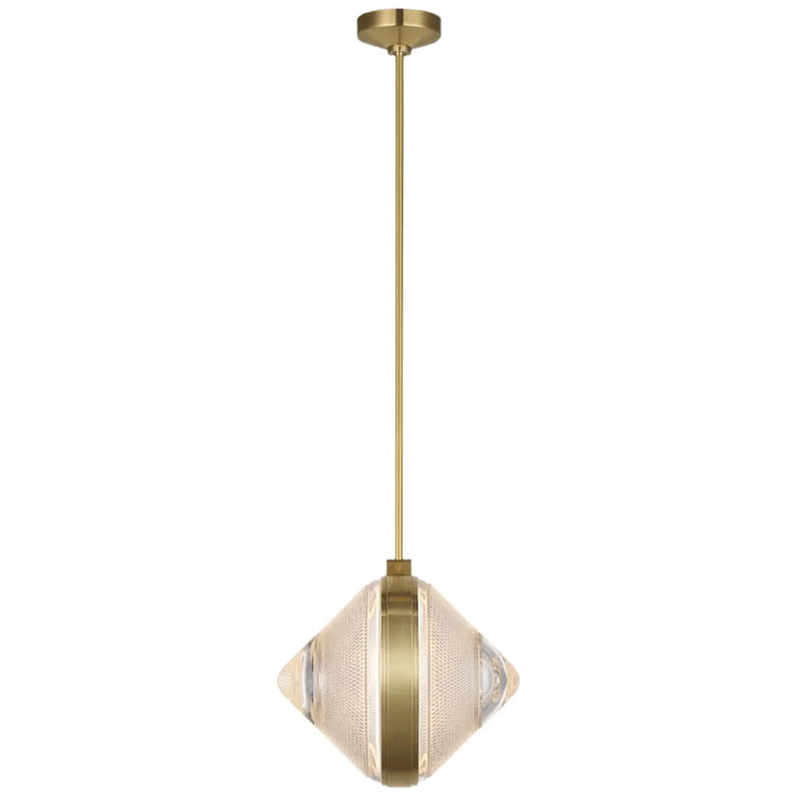 Copper Coast 15" Karo Cut Pendant, a premium Pendant light by Visual Comfort & Co. Close - up image of its design.