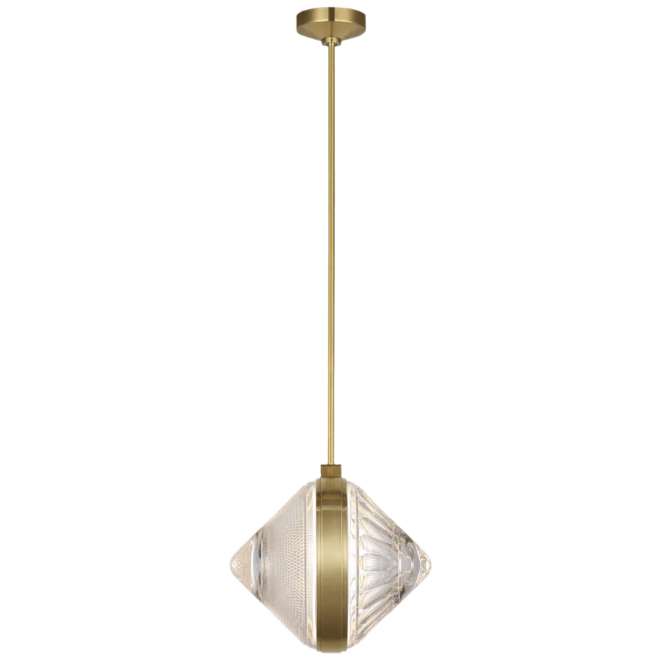 Copper Coast 15" Karo and Olive Cut Pendant, a premium Pendant light by Visual Comfort & Co. Close - up image of its design.