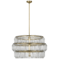 Killarney 32" Layered Drum Chandelier, a premium Chandelier light by Visual Comfort & Co. Close - up image of its design.