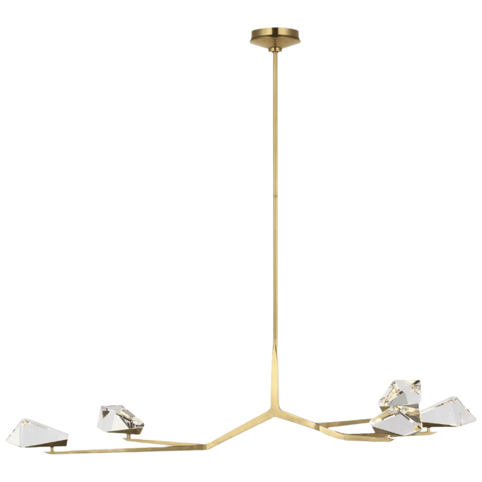 Carraig 53" 5 Light Chandelier, a premium Chandelier light by Visual Comfort & Co. Close - up image of its design.