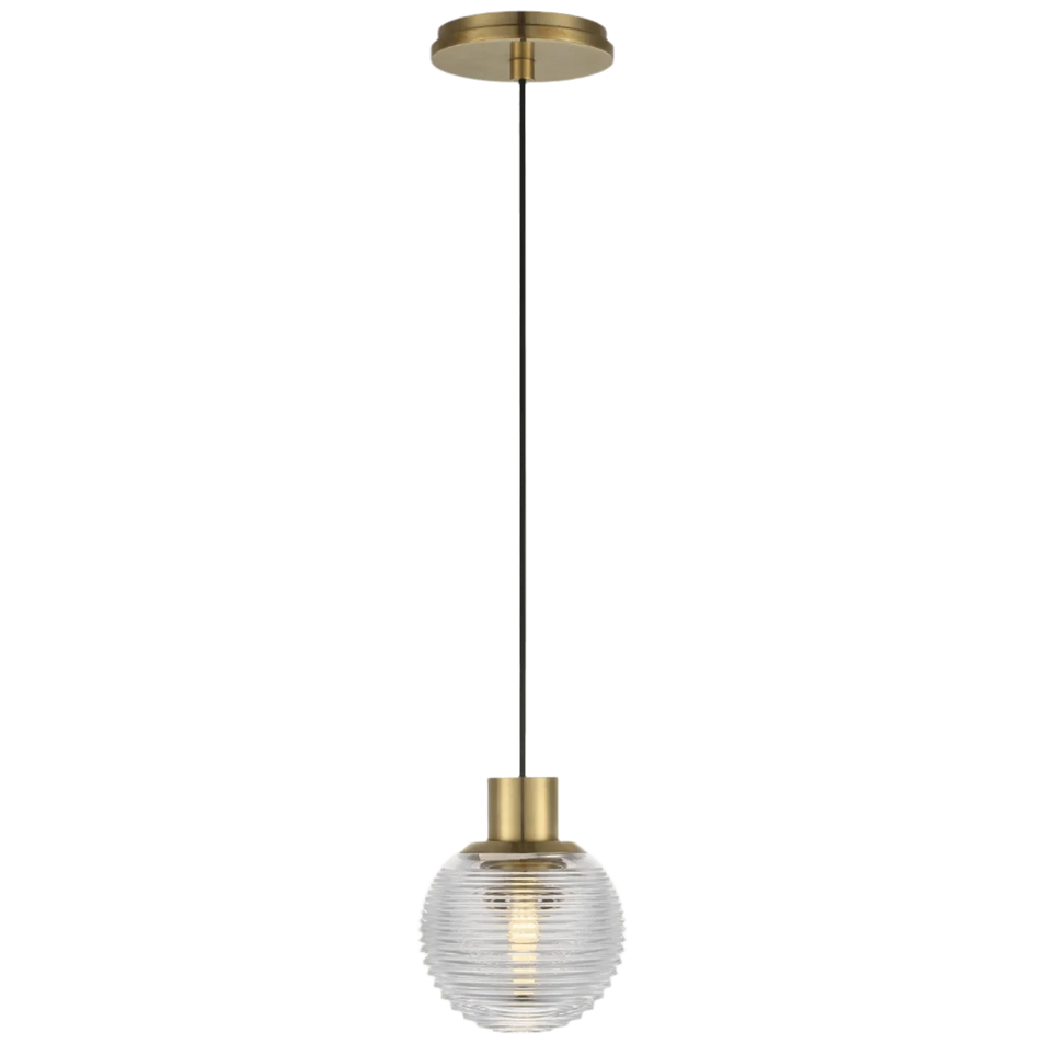 Circon 5" Mini Pendant, a premium Pendant light by Visual Comfort & Co. Close - up image of its design.