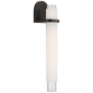 Arena 20" Sconce in Bronze with White Ribbed Glass