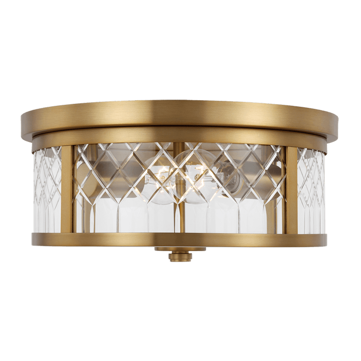 Alec Flush Mount, a premium Flush Mount light by Visual Comfort & Co. Close - up image of its design.