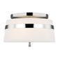 Cordtlandt Small Semi - Flush Mount, a premium Flush Mount light by Visual Comfort & Co. Close - up image of its design.