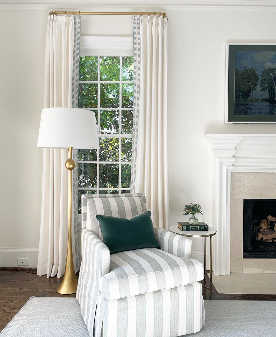 Dover Floor Lamp, a premium Decorative light by Visual Comfort & Co. Close - up image of its design.